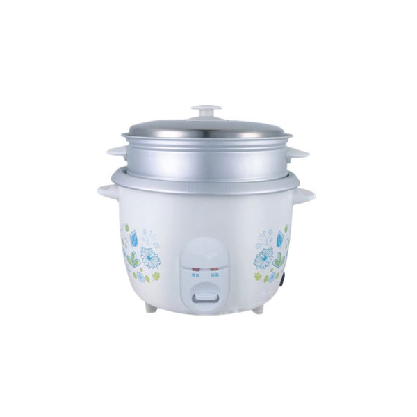 700W Glass Lid Drum type rice cooker with Alumniate steamer